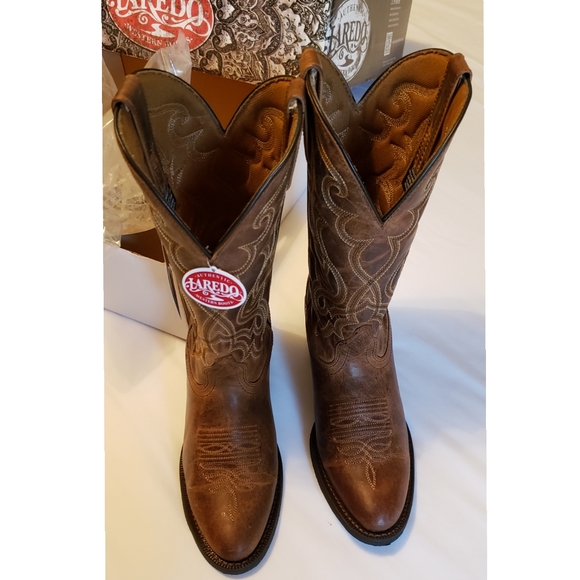 Laredo Shoes - New! LAREDO Western Cowboy Boots Women's Tan Size 7.5 Leather Upper